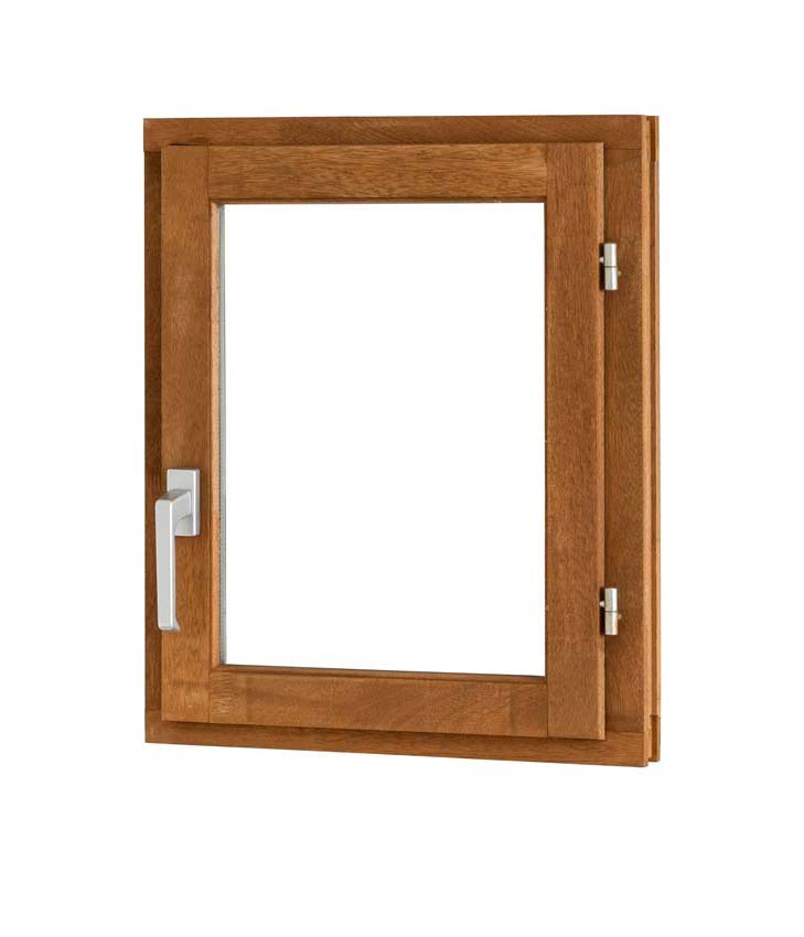 Houten draairaam 1-vleugel Meranti Trae 55mm naturel 700 x 800 mm R