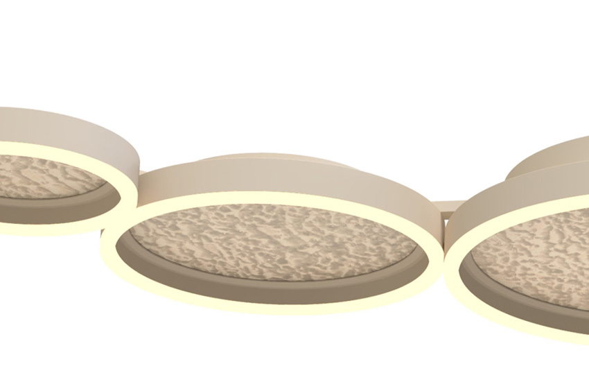 Plafonnier - sable - 136x42cm - dimmable - LED - 1x72W - 3000K