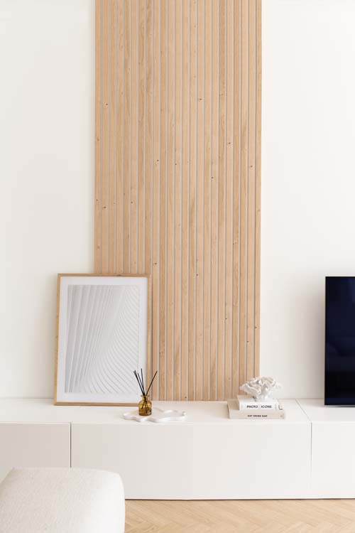 Decoratief wandpaneel Line up 20x300x2770 wit-naturel