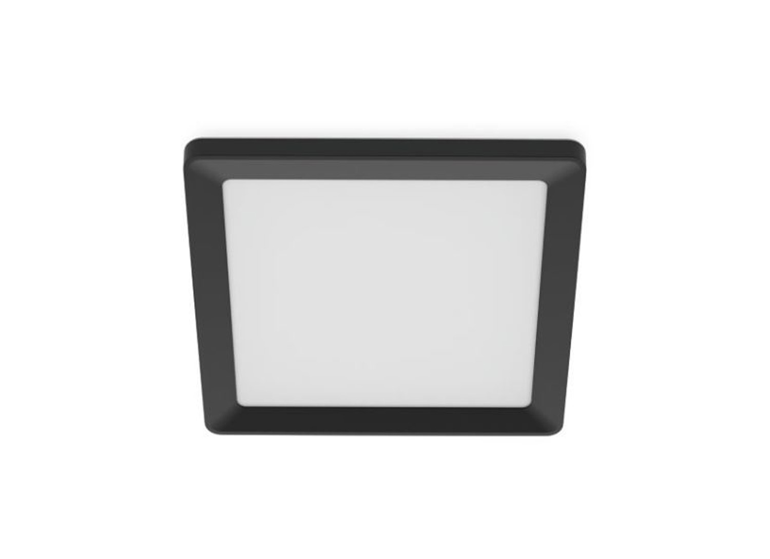 Plafonnier - noir - 29,5x29,5x3,7cm - dimmable - LED - 1x13W - 2200-6500K - télécommande
