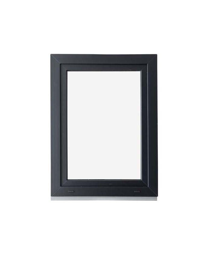 1-VL draaikiepraam pvc Deceuninck Elegant zwart/zw B1000xH1200 mm L