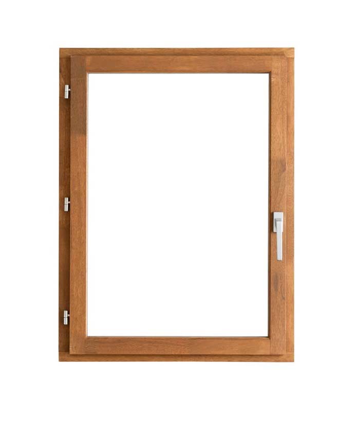 Fenêtre tournante à 1 vantail Trae bois Meranti 55mm naturel L750xH1000mm ouvrant à gauche