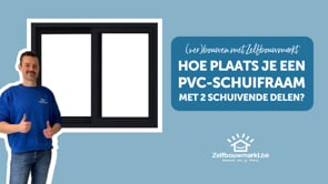 Schuifraam dubbel PVC zwart/zwart maatwerk Schuifraam dubbel PVC zwart/zwart maatwerk