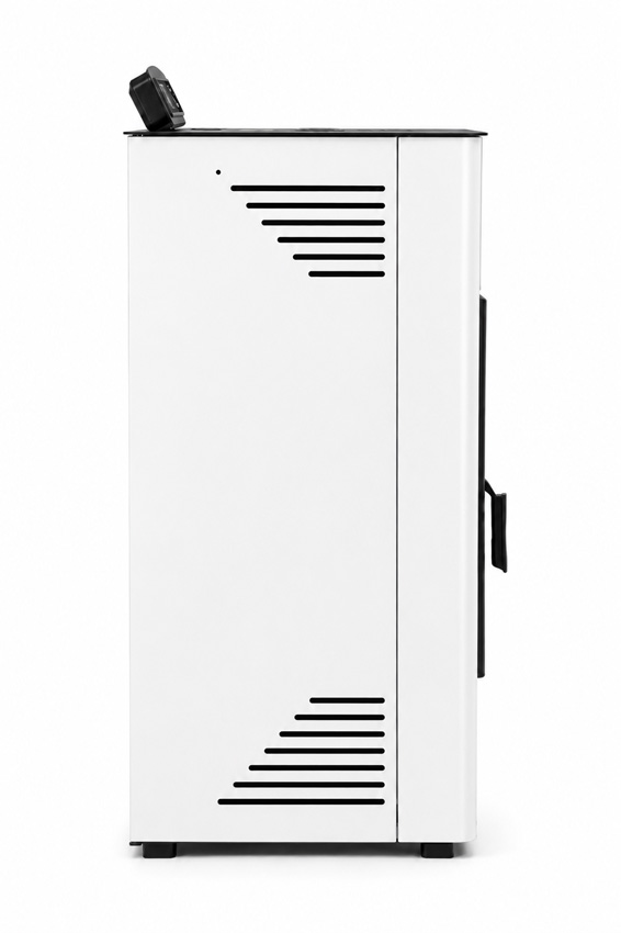 Poêle à pellets Digi - 10kW - 185m³ - blanc - 50,7x44x94,5cm
