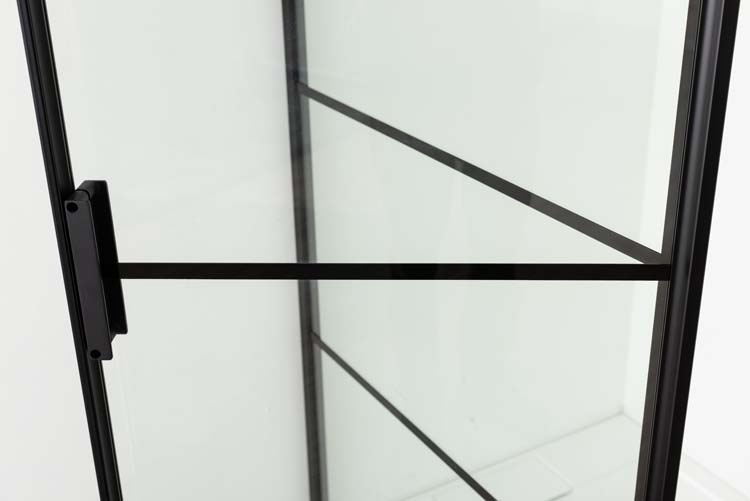 Porte de douche tournante avec partie fixe Ulysses noir 160x200cm