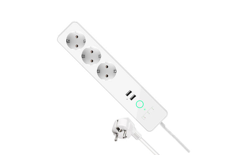3X Prise Smart WIFI 2USB Blanc
