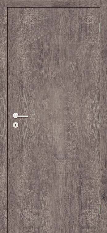 Porte intérieure complète Vintage Mont-Ventoux gris foncé 201,5x78cm tubulaire réversible + châssis 16,5cm