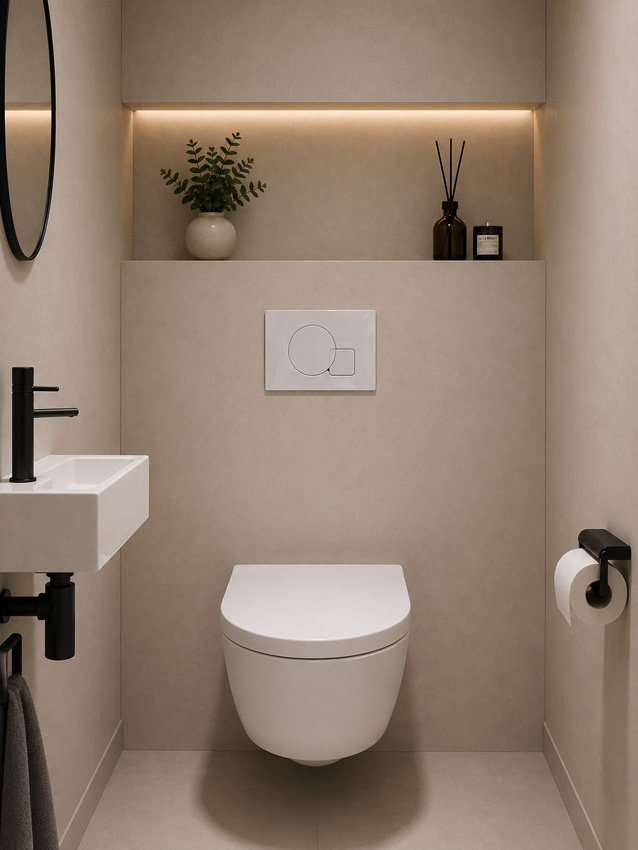 Toiletset Gary wit inclusief softclose WC-bril + inbouwreservoir Madison + drukplaat wit