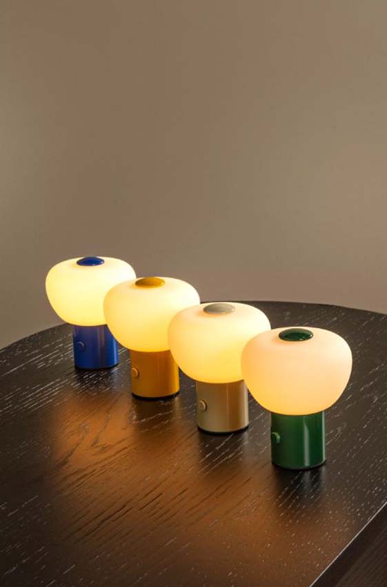 Lucide Essential Gustav - Lampe de table rechargeable - Batterie/Pile - H9,5cm - LED dimmable - 1x0,8W 2700K - Jaune