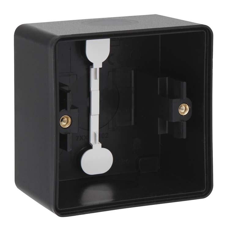 Niko Hydro Boîte Simple+Passe-Câble Noir