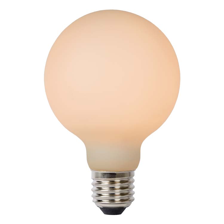 G80 - Ampoule filament - Ø 8 cm - LED Dim. - E27 - 1x8W 2700K - 3 StepDim - Opalin