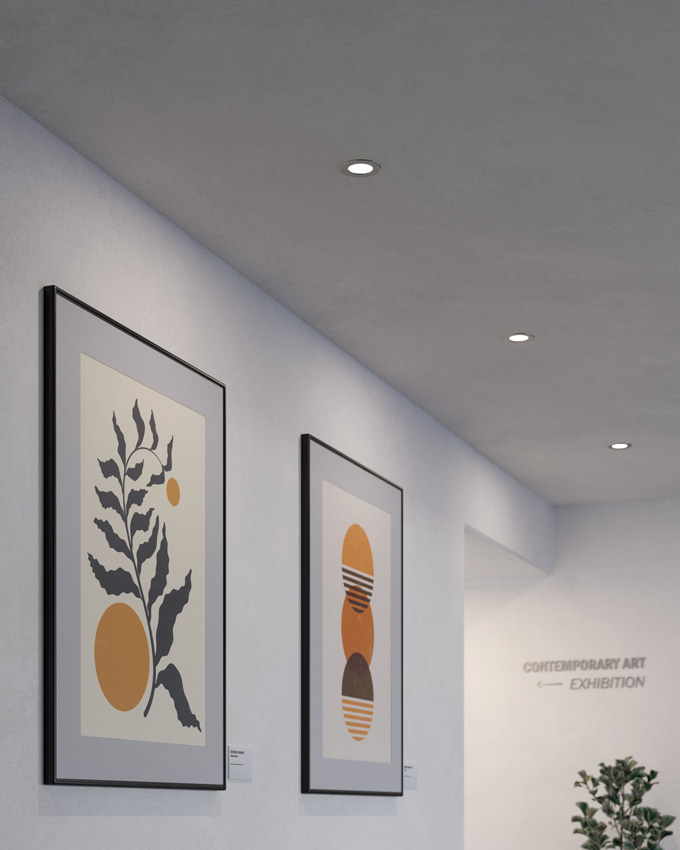 Spot encastrable - chrome - Ø8,6cm - LED - 1x2,7W - 3000K