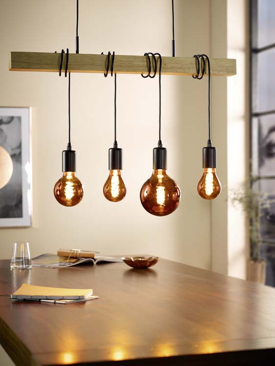 LED lamp spiraal koper A75 E27 100LM dimbaar