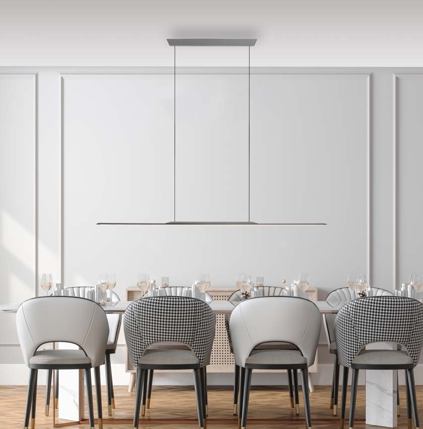 Suspension - Gris - 125cm - Dimmable - 1x18W - 3000K