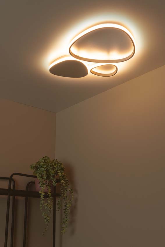 Plafonnier Oro - taupe - LED dimmable - 1x30W - 2700K/4000K