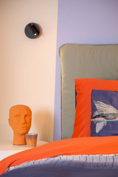 Lampe de lit/Applique - noir - Ø10,2cm - LED 1x2W - 3000K - magnétique - rechargeable