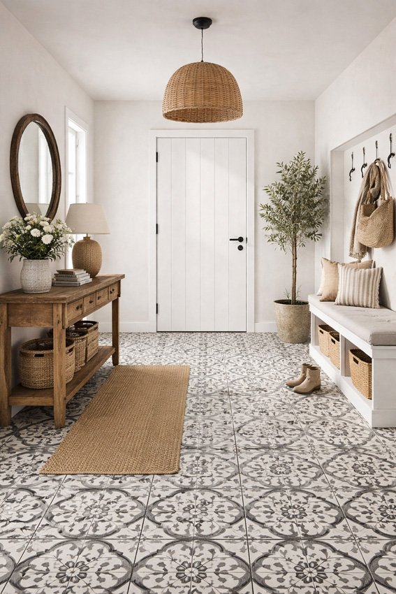 Bloc-porte à peindre Moderne Verticale 730mm AME TUBULAIRE