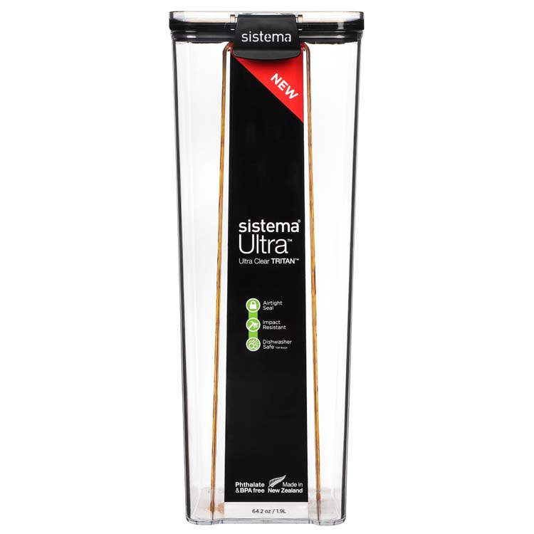 Boîte de rangement Sistema ultra noire 1.9 L