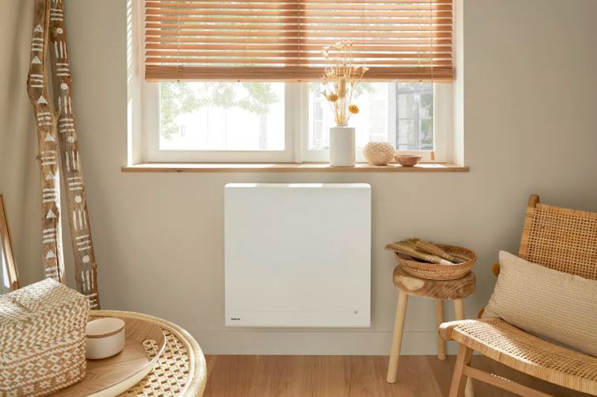 Radiateur à inertie Nexa simple 117x61,2cm blanc 2000W pierre de lave numérique