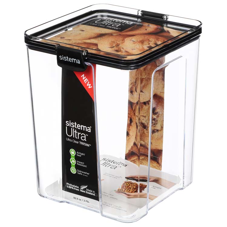 Boîte de rangement Sistema ultra noire 2.75 L
