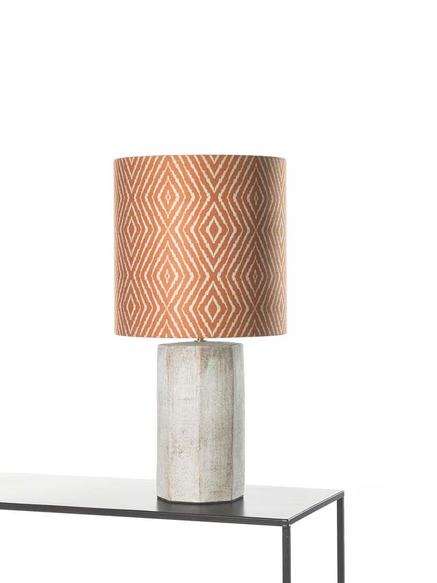 Tafellamp - Grijs - H37cm - E27 - incl. lampenkap