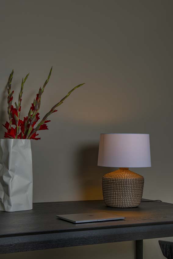 Lucide Premium Ambala - Tafellamp - Ø 45 cm - E27 - 1x40W - Naturel Lucide Premium Ambala - Tafellamp - Ø 45 cm - E27 - 1x40W - Naturel