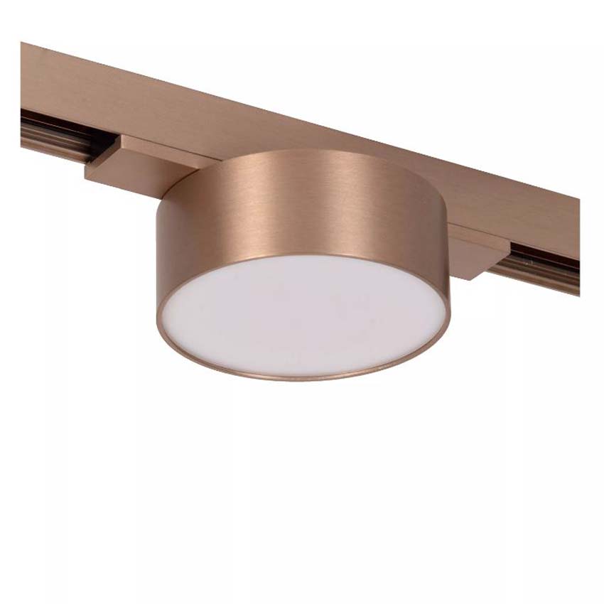 Lucide Premium Linial Fixt Railspot - 1-fase Railsysteem / Smart Railverlichting - 48V - 1xLED Dimbaar - Champagne