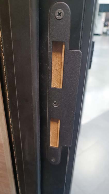 Porte intérieure complète Industrial béton 211,5x73cm tubulaire réversible + châssis noir 16,5cm