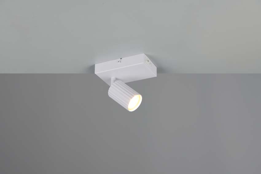 Applique murale - Blanc - 9x15x14cm - Dimmable - GU10 - 1x10W