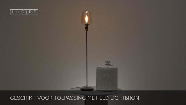 Lucide ILONA - Lampadaire - Ø 34 cm - 1xE27 - Ambre