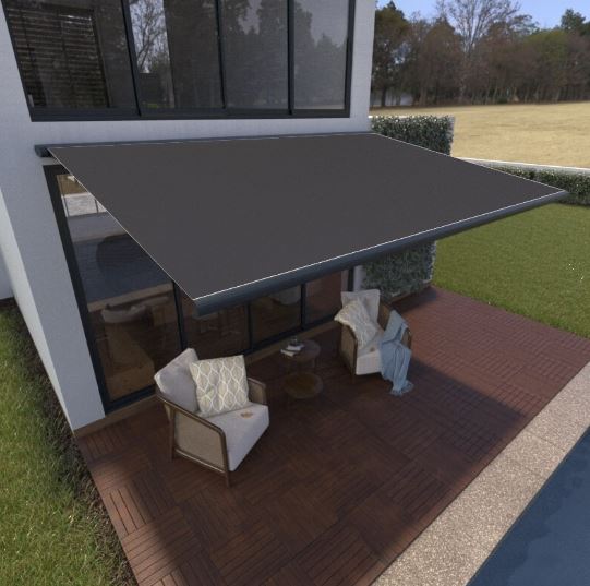 Tente solaire Siena 4x3m motorisée à droite