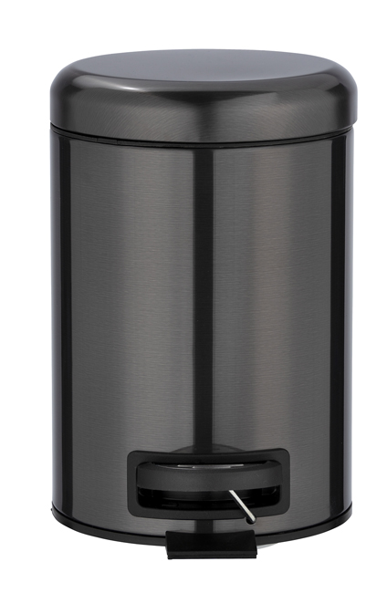 Poubelle Wenko Leman 3L noir inox/noir