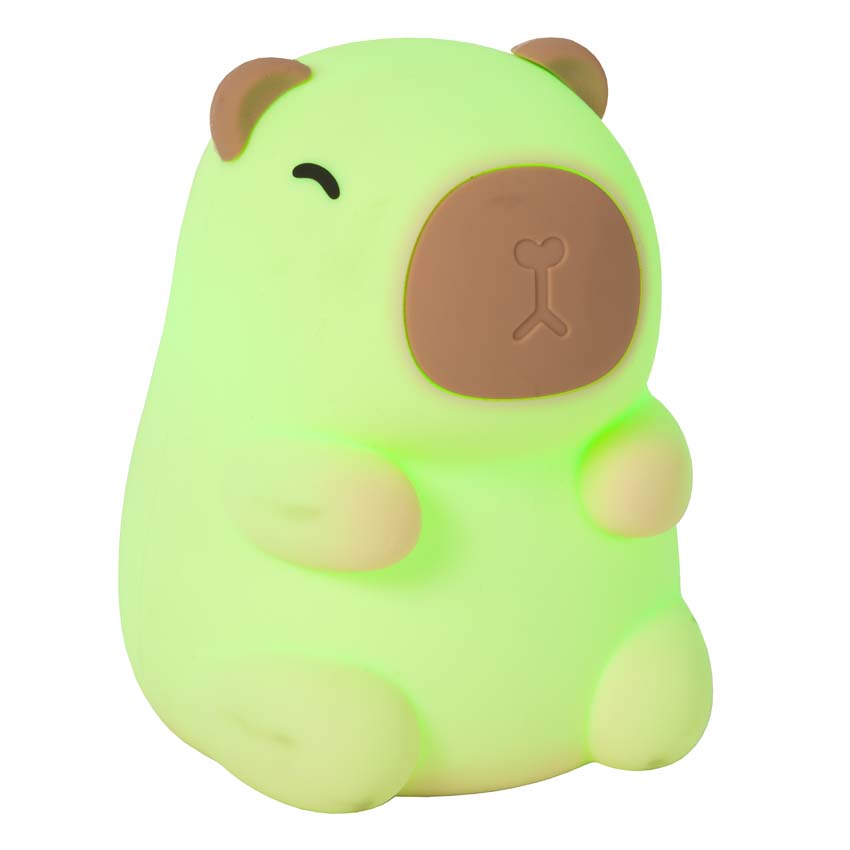 Lucide Essential Pincha Bear - Lampe de table rechargeable pour enfants - Batterie - LED 3 niveaux dimmable - 1x0,5W 2100K - RGB - Brun
