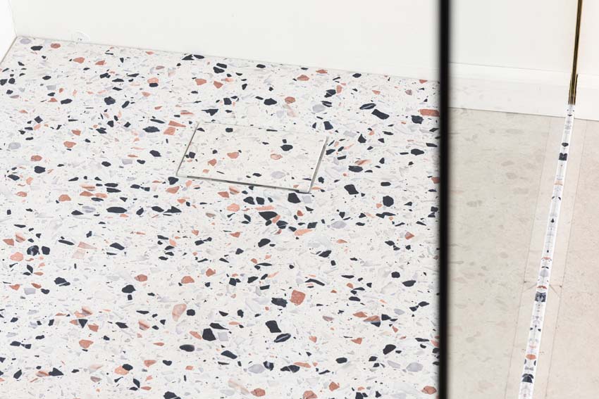 Douchebak Moby SMC terrazzo look 120x90cm