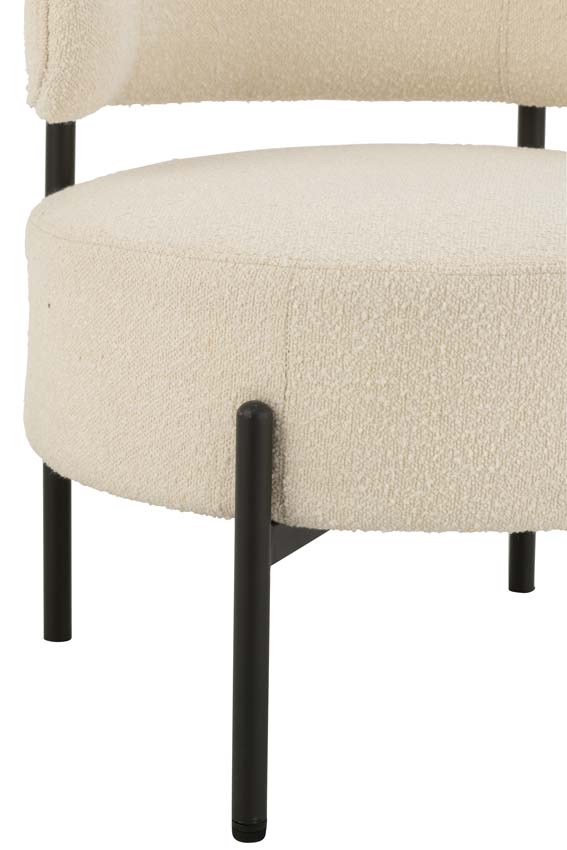 Lounge stoel Boucle wit Lounge stoel Boucle wit