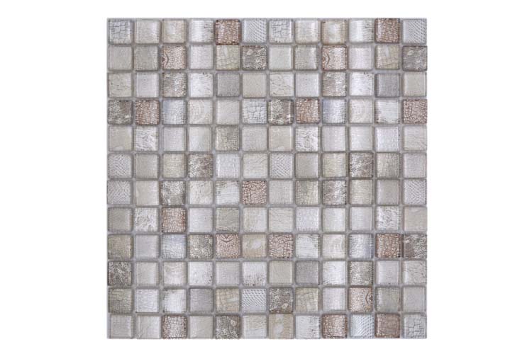 Mosaïque Crystal Wildlife beige brillant 29,8x29,8cm