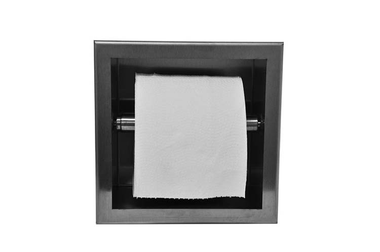 Porte papier toilette à encastrer inox