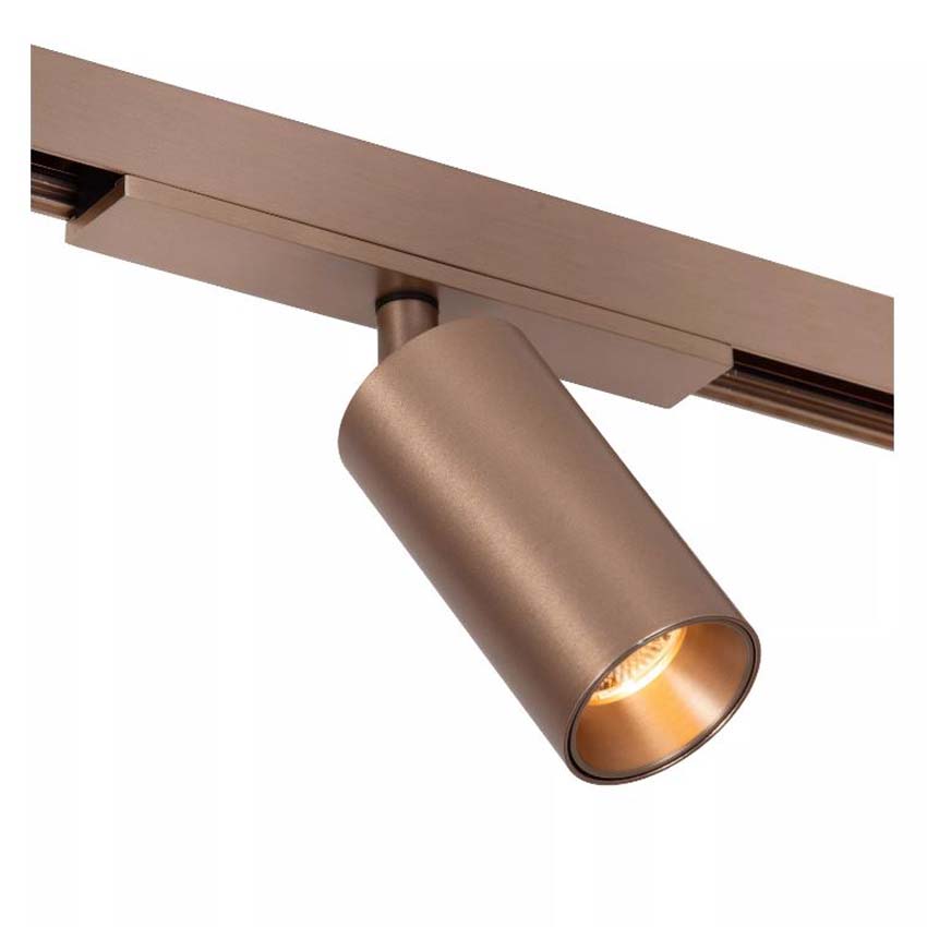 Lucide Premium Linial Bix Railspot - 1-fase Railsysteem / Smart Railverlichting - 48V - 1xLED Dimbaar - Champagne