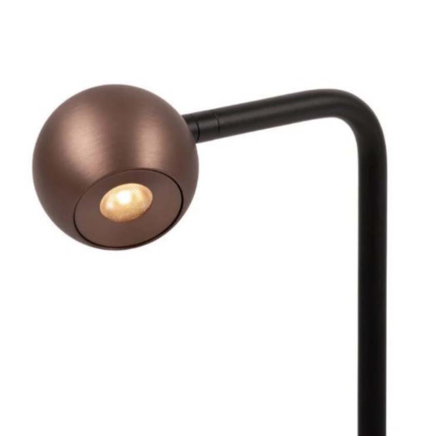 Lucide Premium MONTANA - Lampe de table - LED Dimmable - 1x5W 2700K - Brun café