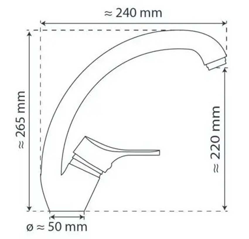 Robinet de cuisine Aslan chrome