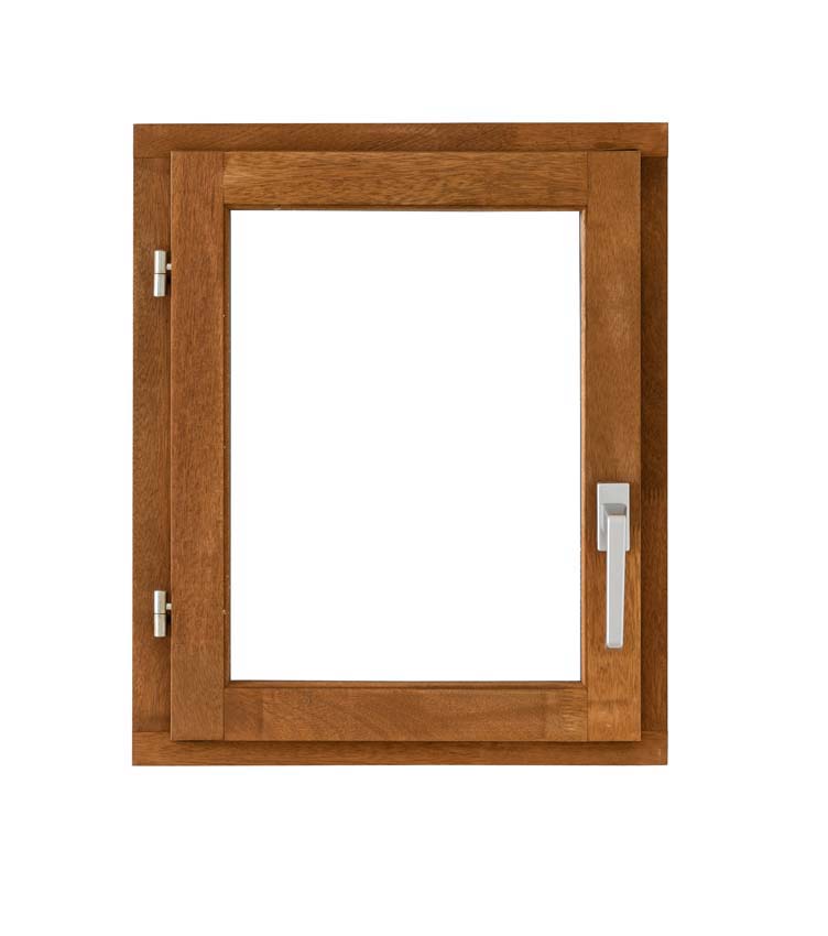 Fenêtre battant bois Meranti Trae 1 vantail 55mm naturel 700 x 800mm G
