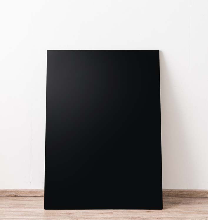 Achterwand voor keukeneiland Plenti zwart/houtlook 120cm