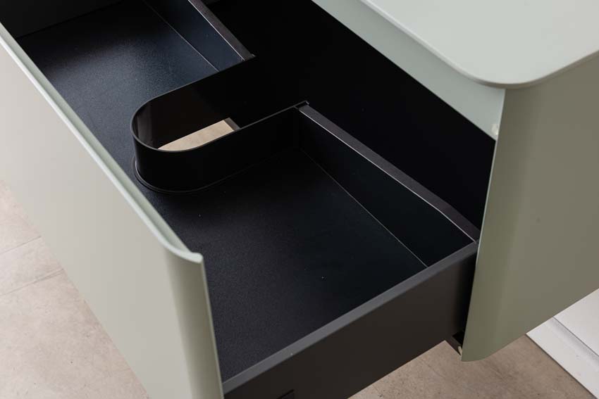 Meuble de salle de bain Austin menthe avec lavabo simple mat 90cm