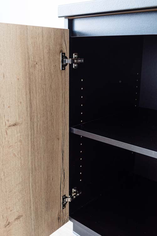 Armoire de cuisine 50cm noir-look chêne