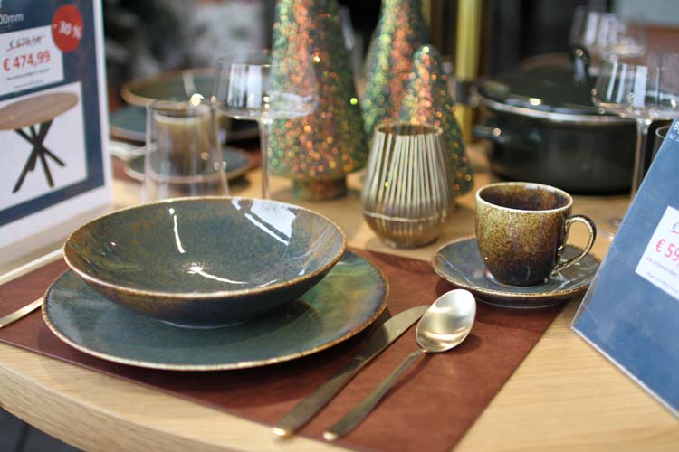 set de vaisselle Ciro porcelain famille de 4 personnes