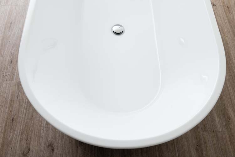 Baignoire îlot Belle noir/blanc mat 170x80cm