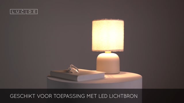 WOOLLY - Tafellamp - Ø 16 cm - 1xE14 - Beige WOOLLY - Tafellamp - Ø 16 cm - 1xE14 - Beige