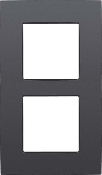 Plaque de finition Niko double vertical intense anthracite
