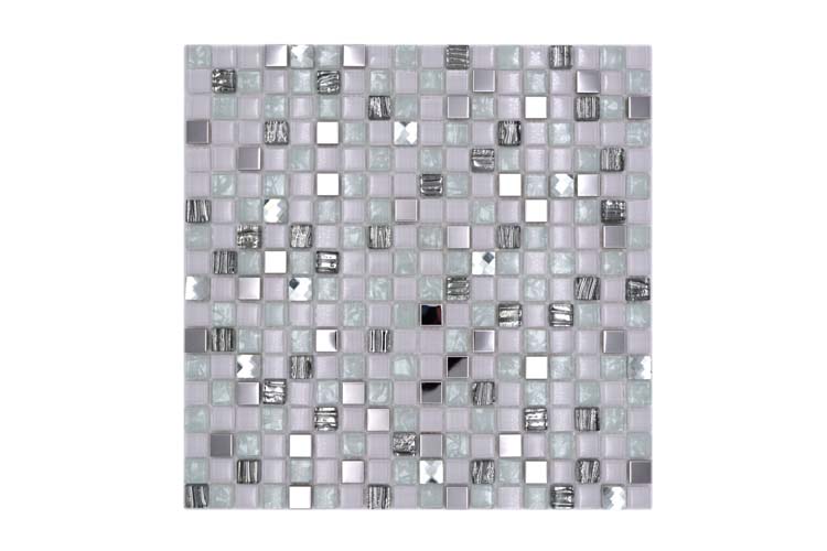 Mosaïque Crystal+ Mix blanc brillant 30x30cm