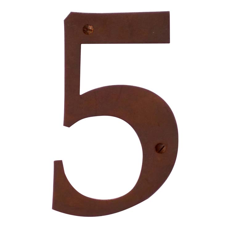 Numéro de maison pro 5 rouille